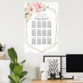 Weddenschapsplan Elegant Floral Poster (Thuiskantoor)