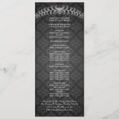 Weddenschapsprogramma Birds Monogram Black Programmakaart (Achterkant)