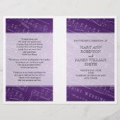 Weddenschapsprogramma Blad Muziek Paars (Voorkant)