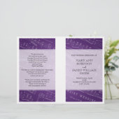 Weddenschapsprogramma Blad Muziek Paars (Staand voorkant)