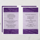 Weddenschapsprogramma Blad Muziek Paars (Voorkant / Achterkant)