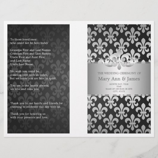 Weddenschapsprogramma Fleur De Lis Black (Voorkant)