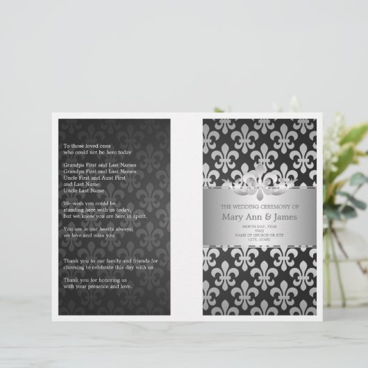 Weddenschapsprogramma Fleur De Lis Black (Staand voorkant)