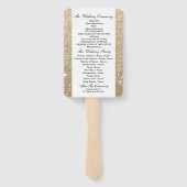 Weddenschapsprogramma - Gold Glitter Elegance Handwaaier (Achterkant)