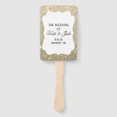 Weddenschapsprogramma - Gold Glitter Elegance Handwaaier (Voorkant)