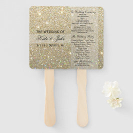 Weddenschapsprogramma - Gold Glitter Fab Handwaaier