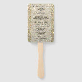 Weddenschapsprogramma - Gold Glitter Fab Handwaaier (Achterkant)