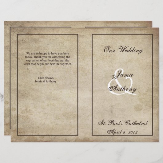  weddenschapsprogramma op papier (Voorkant / Achterkant)