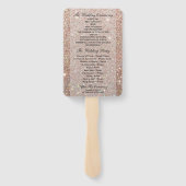 Weddenschapsprogramma - Roos Gold Glitter Fab Handwaaier (Achterkant)