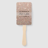 Weddenschapsprogramma - Roos Gold Glitter Fab Handwaaier (Voorkant)