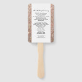 Weddenschapsprogramma - Roos Gold Glitter Fab Handwaaier (Achterkant)