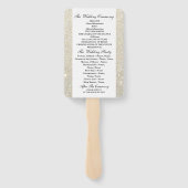 Weddenschapsprogramma - White Gold Glitter Eleganc Handwaaier (Achterkant)