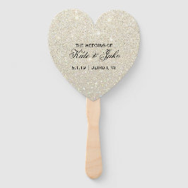 Weddenschapsprogramma - White Gold Glitter Fab Handwaaier