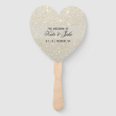 Weddenschapsprogramma - White Gold Glitter Fab Handwaaier (Voorkant)