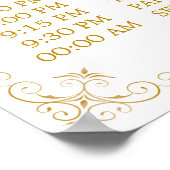 Weddenschapsschema van het evenementteken | Gatsby Poster (Hoek)