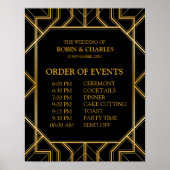 Weddenschapsschema van het evenementteken | Gatsby Poster (Voorkant)