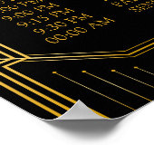 Weddenschapsschema van het evenementteken | Gatsby Poster (Hoek)