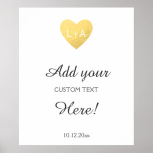 Weddenschapstekst, faux gouden sjabloon poster