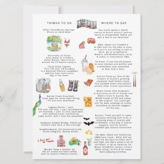 Weddenschapsweek | Austin, Texas Kaart (Achterkant)