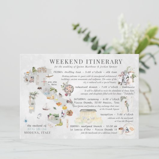 Weddenschapsweek in Italië Kaart (Staand voorkant)