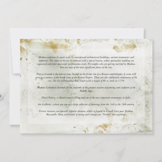 Weddenschapsweek in Italië Kaart (Achterkant)