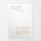 Weddenschapsweek reistijdlijn Elegant Boklet Drieluik Wenskaart (Cover)