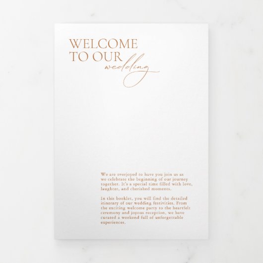 Weddenschapsweek reistijdlijn Elegant Boklet Drieluik Wenskaart (Cover)