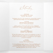 Weddenschapsweek reistijdlijn Elegant Boklet Drieluik Wenskaart (Binnenkant midden)