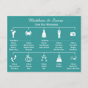 Weddenschapsweek tijdlijn route briefkaart