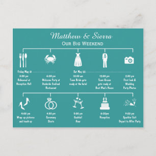 Weddenschapsweek tijdlijn route briefkaart