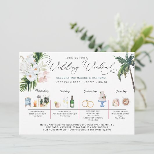 Weddenschapsweek | Tropisch strand Kaart (Staand voorkant)