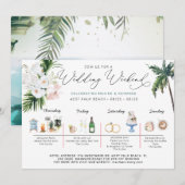 Weddenschapsweek | Tropisch strand Kaart (Voorkant / Achterkant)