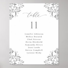 Weddenserijvergrafiek 8x10 Zilvergrijs Vlourish Poster