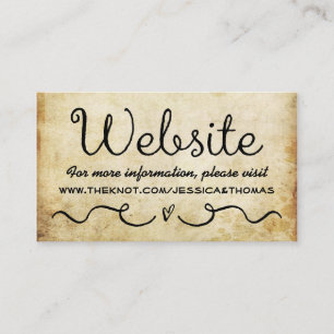 Weddensichtskaart    Antiek grunge Informatiekaartje