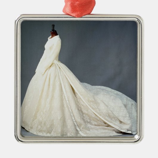 Weddensjurk van Katharine Worsley Metalen Ornament (Voorkant)
