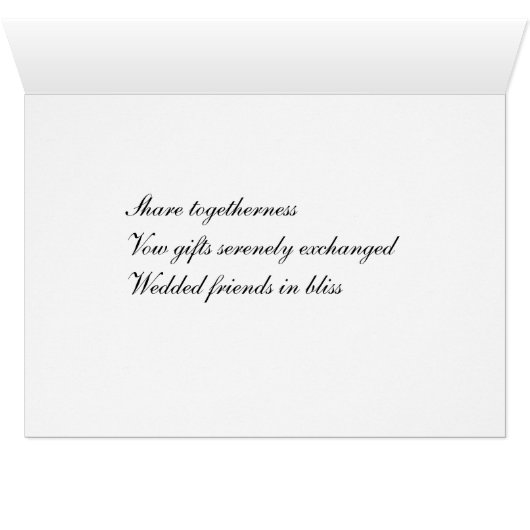 Weddenskaart - Haiku (Binenzijde Horizontaal (Onderkant))