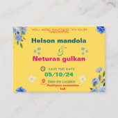 Weddenskaart Informatiekaartje (Voorkant)