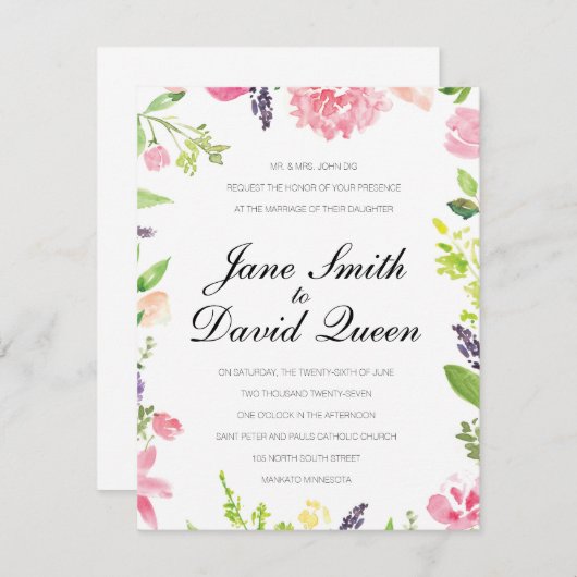 Weddenskaart Kaart (Voorkant / Achterkant)