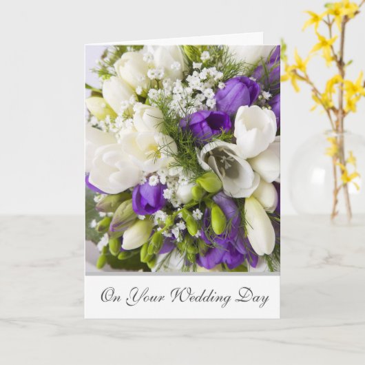 Weddenskaart Kaart (Gele Bloem)