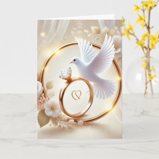 Weddenskaart Kaart (Gele Bloem)