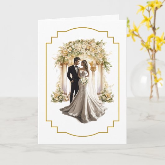 Weddenskaart Kaart (Gele Bloem)