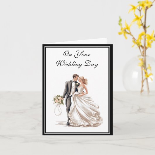 Weddenskaart Kaart (Gele Bloem)