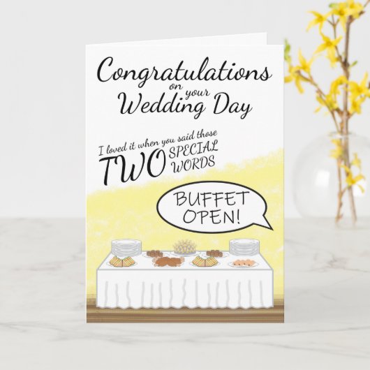 Weddenskaart Kaart (Gele Bloem)