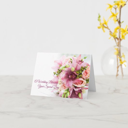 Weddenskaart Kaart (Gele Bloem)