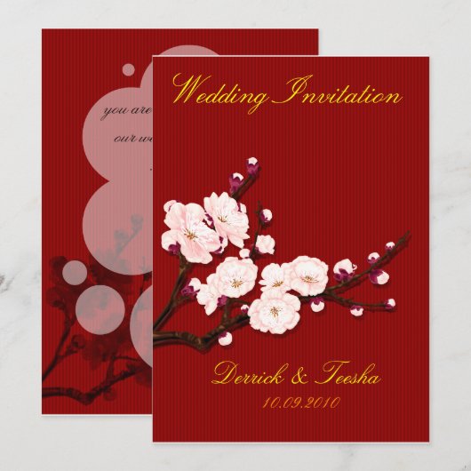 Weddenskaart : oosterse stijl kaart (Voorkant / Achterkant)