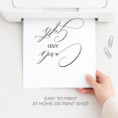 Weddenskaarten en cadeaubonen Moderne elegant Poster