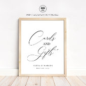 Weddenskaarten en cadeaubonen Moderne elegant Poster
