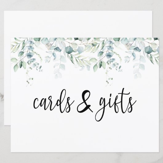 Weddenskaarten en cadeaubonnen - Eucalyptus Wedden (Voorkant / Achterkant)