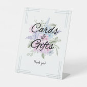 Weddenskaarten en cadeaubonnen reclamebord met voetstuk (Voorkant)