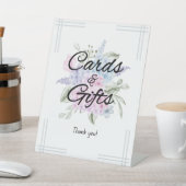 Weddenskaarten en cadeaubonnen reclamebord met voetstuk (Insitu)